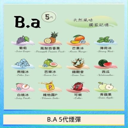 B.A 5代主機煙彈電子煙一盒三顆